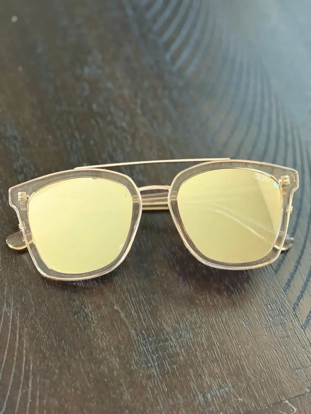 QUAY Sweet Dreams 125 Sunglasses Champagne Rose Gold Mirror Retired